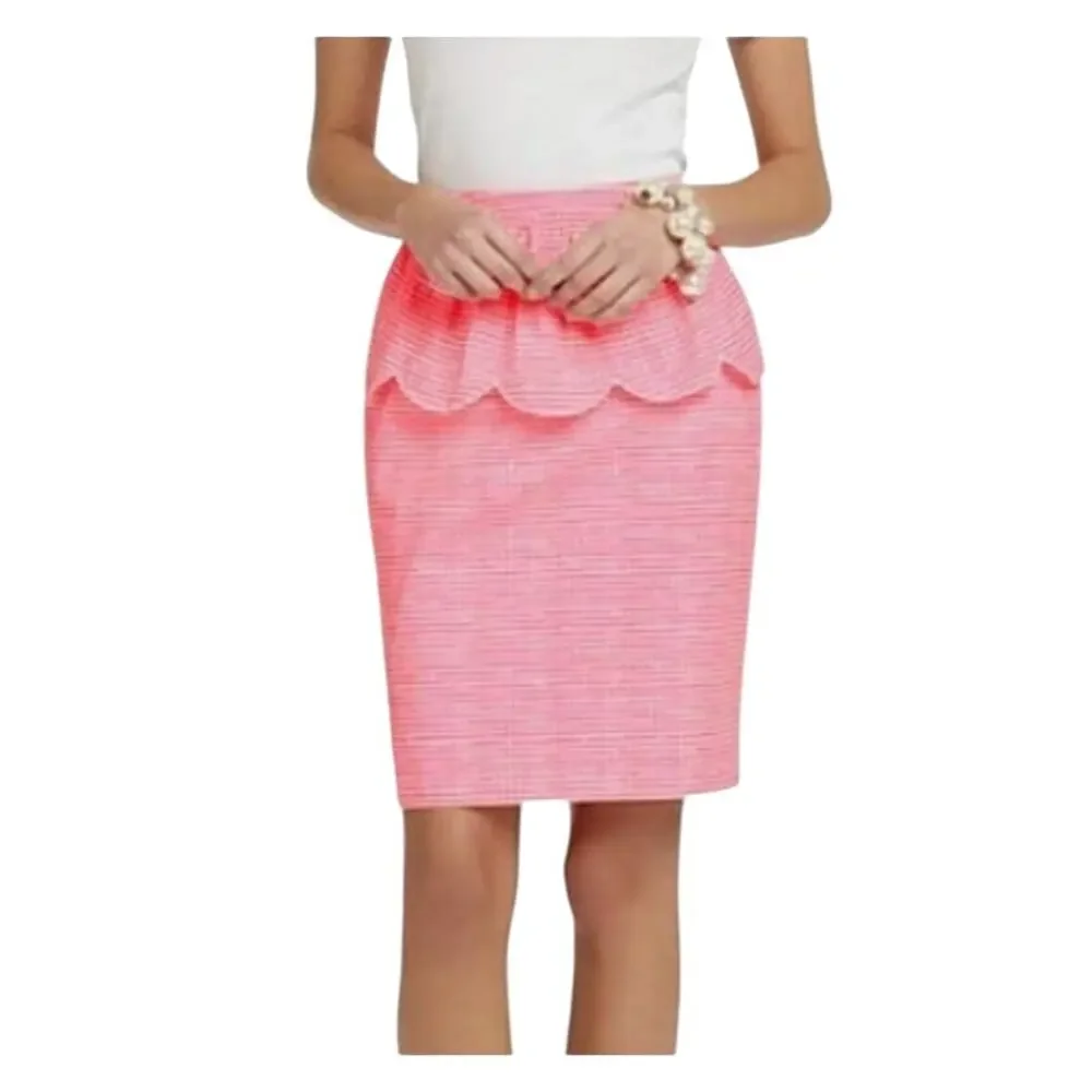 Lilly Pulitzer Thyme Skirt Women 00 Fiesta Pink Pretty Gingham‎ 48545 Preppy